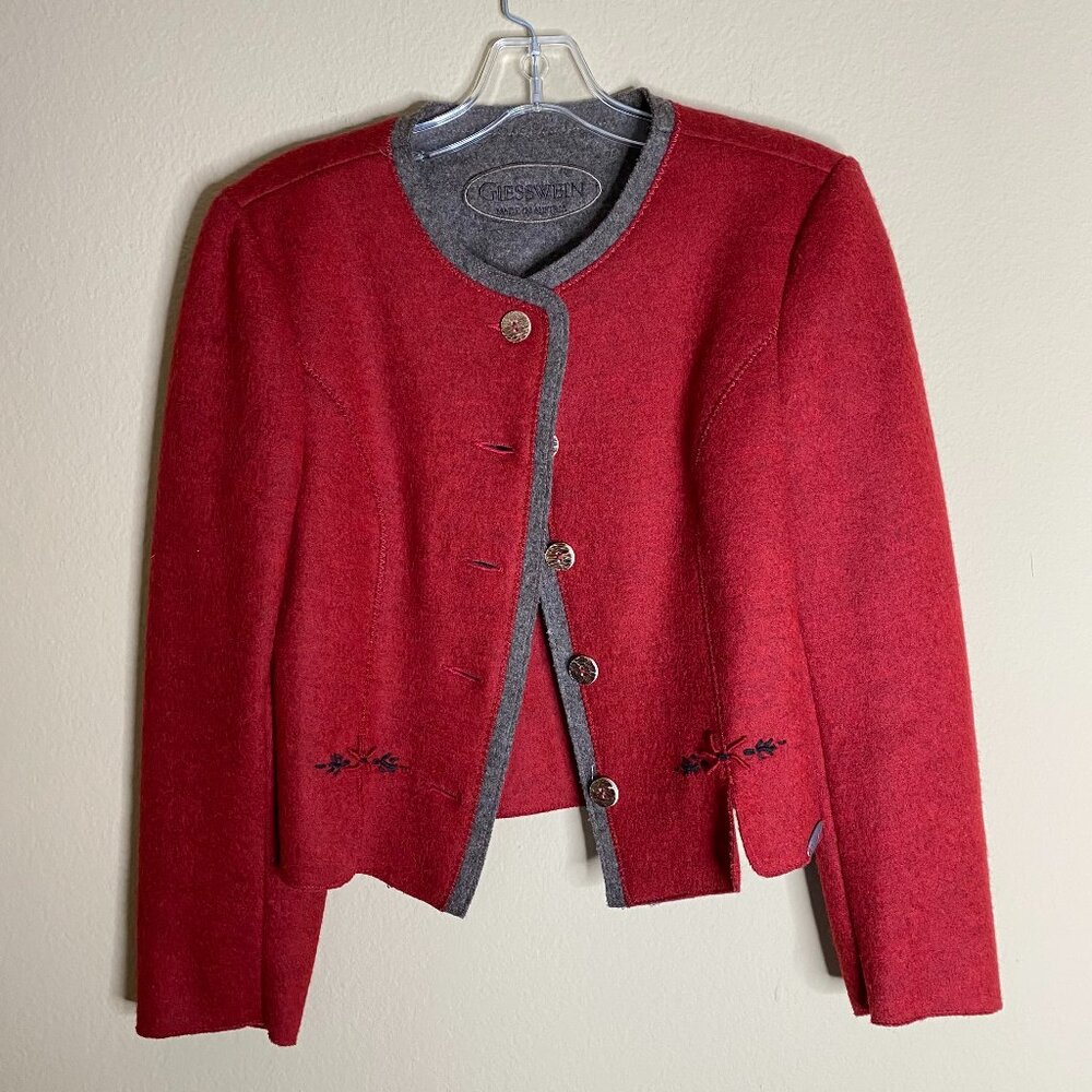 giesswein wool short blazer jacket